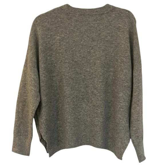 Women's Topshop Gray Side Zip Sweater Size 8 - Picture 5 of 9